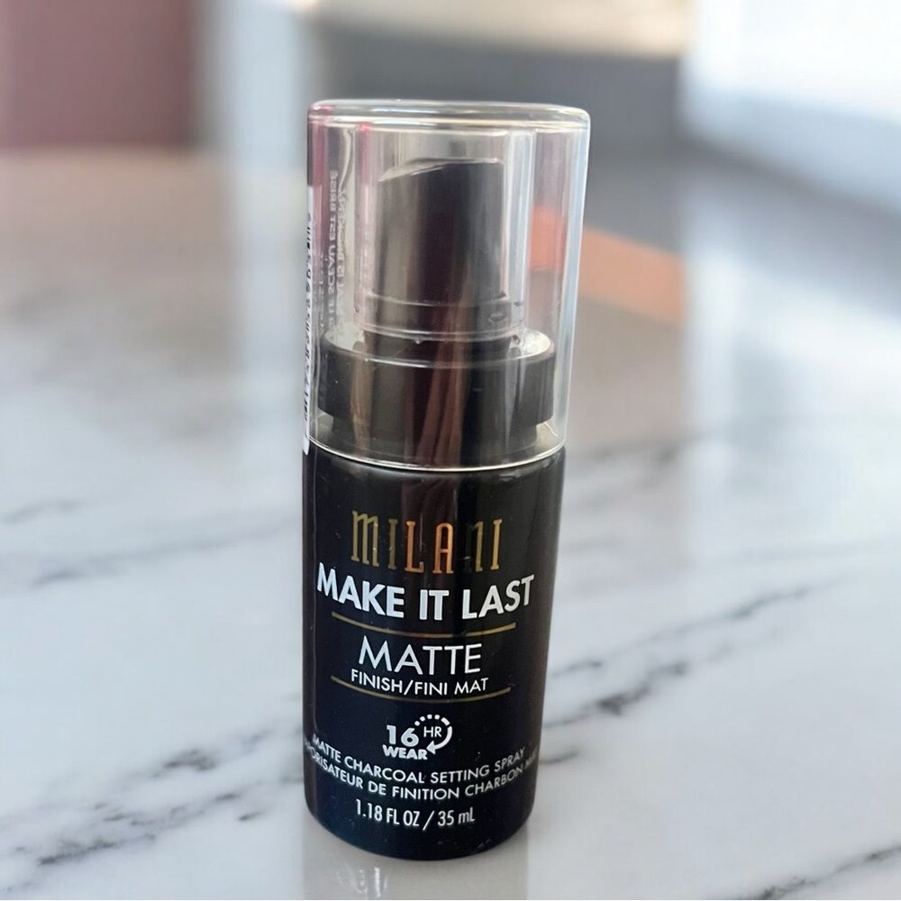 New and Sealed Milani Make It Last Matte Finish Charcoal Setting Spray, 1.18 oz